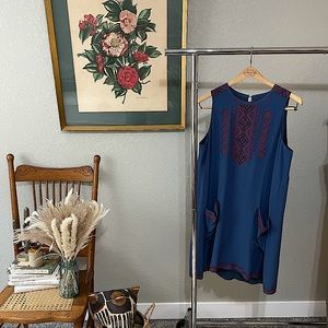 Madewell Embroidered Shift Dress